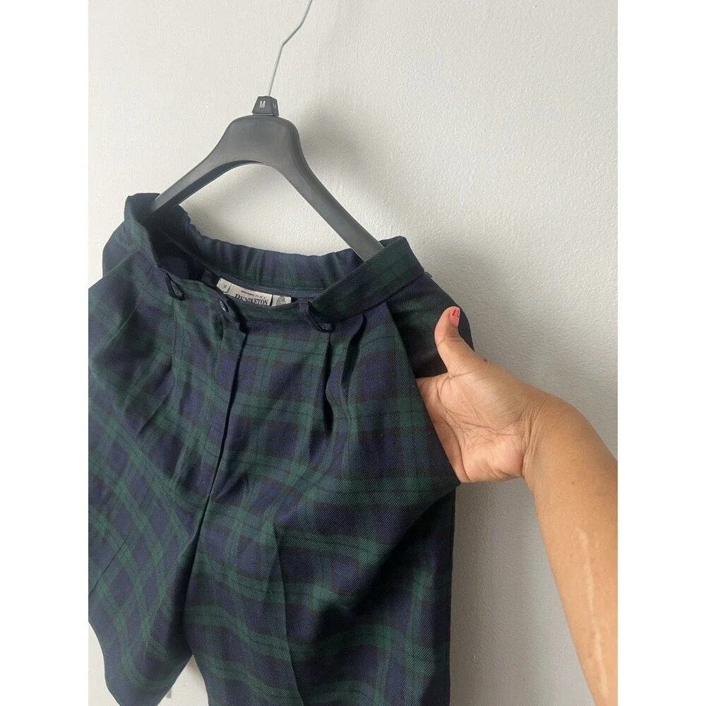 Vintage PENDLETON PLAID SHORTS Size 14 High Waisted 100% Wool